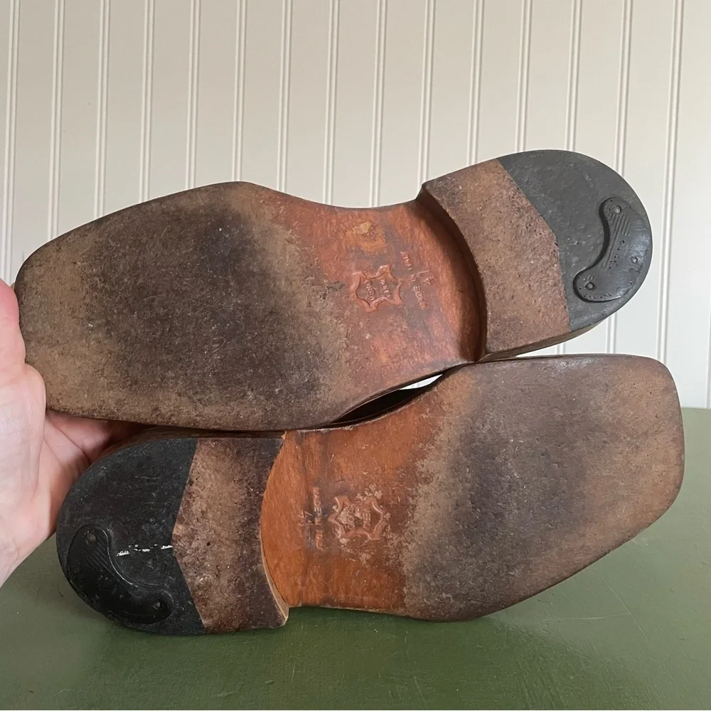 Barefoot Triple Stitched/Handmade Desert Boots in Cognac Leather *Italy*
